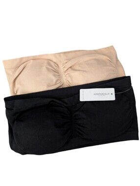 Addition Elle Seamless Strapless Bandeau Bra Nude And Black Size 1X